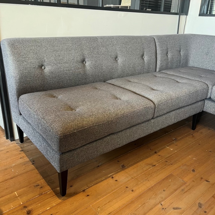 グレス II LDソファ セット グレー【OUTLET】(2人掛けアームレス（L）＋2人掛け片肘（左肘）)