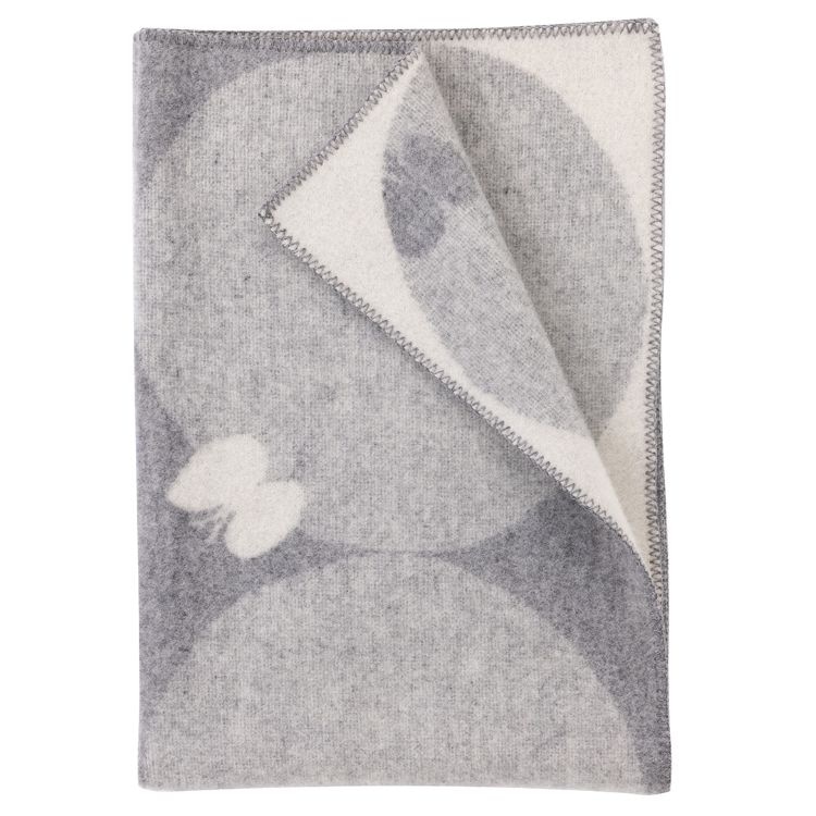 KLIPPAN/クリッパン　ウール　ハーフブランケット(PERHONEN　ライトグレー)