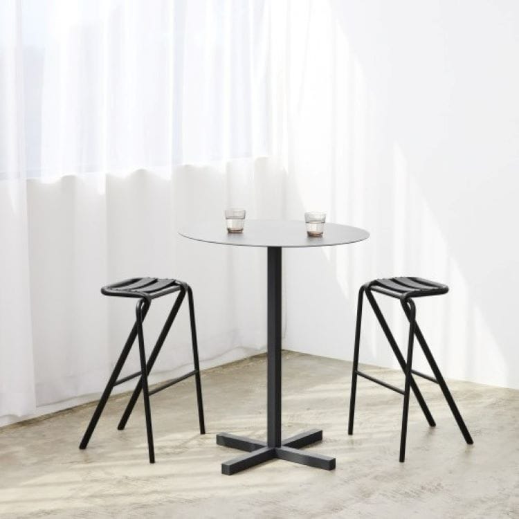 ソリッド スチール ハイダイナーテーブル