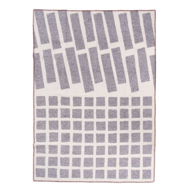 KLIPPAN/クリッパン　ウール　シングルブランケット(St. Petri FLOOR（サンクト・ペトリ フロア）　グレー)