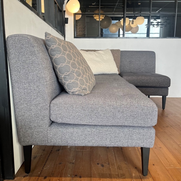 グレス II LDソファ セット グレー【OUTLET】(2人掛けアームレス（L）＋2人掛け片肘（左肘）)