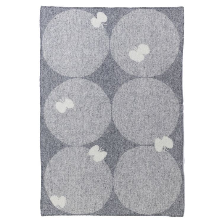 KLIPPAN/クリッパン　ウール　ハーフブランケット(PERHONEN　ライトグレー)