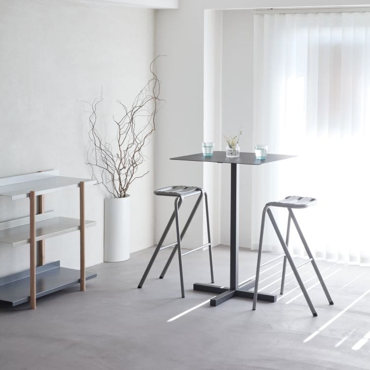 ソリッド スチール ハイダイナーテーブル