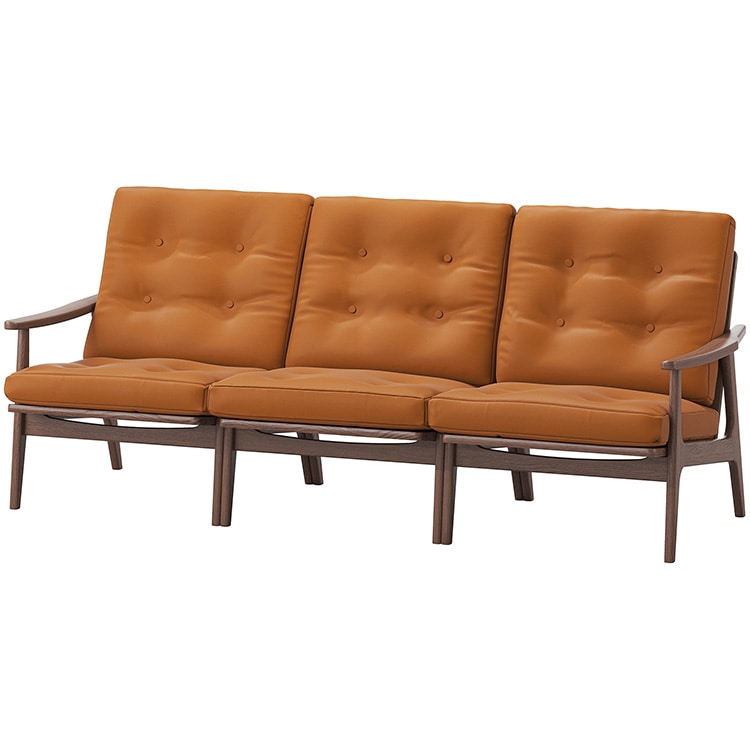 マルニ60プラス ワイドハイバック 3シーター　(ウォールナット)