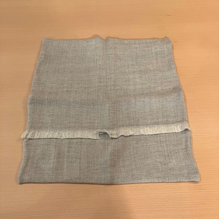 コットンウール クッションカバー (カラーグレー)