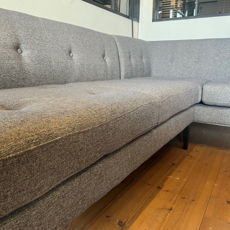 グレス II LDソファ セット グレー【OUTLET】(2人掛けアームレス（L）＋2人掛け片肘（左肘）)