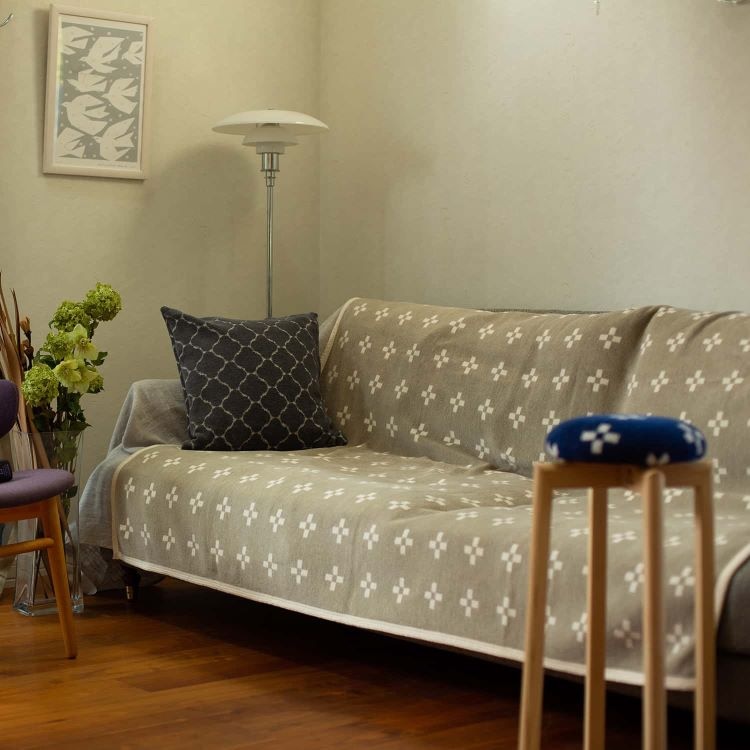 クリッパン シュニールコットン シングルブランケット(シャーンスンド　エクリュ)