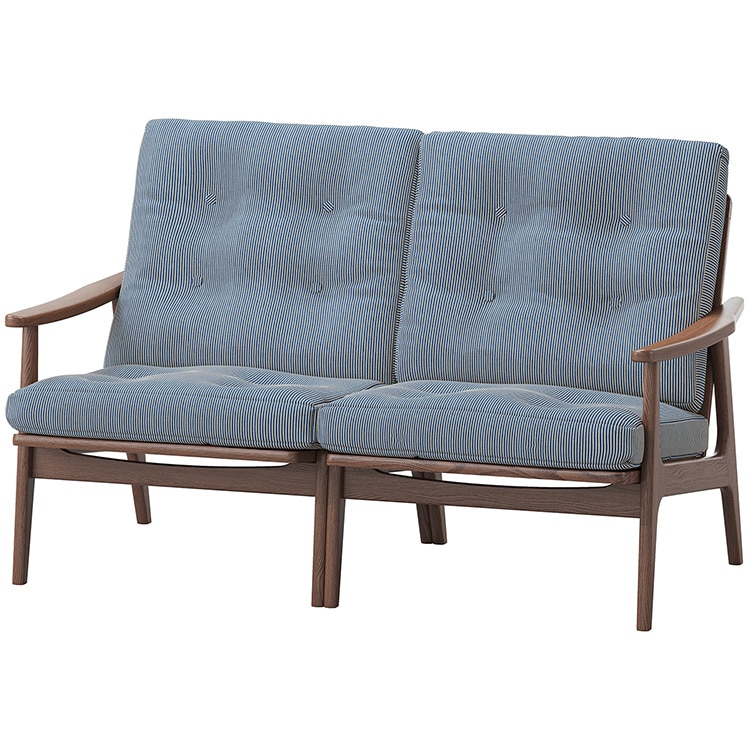 マルニ60プラス ワイドハイバック 2シーター (ウォールナット)