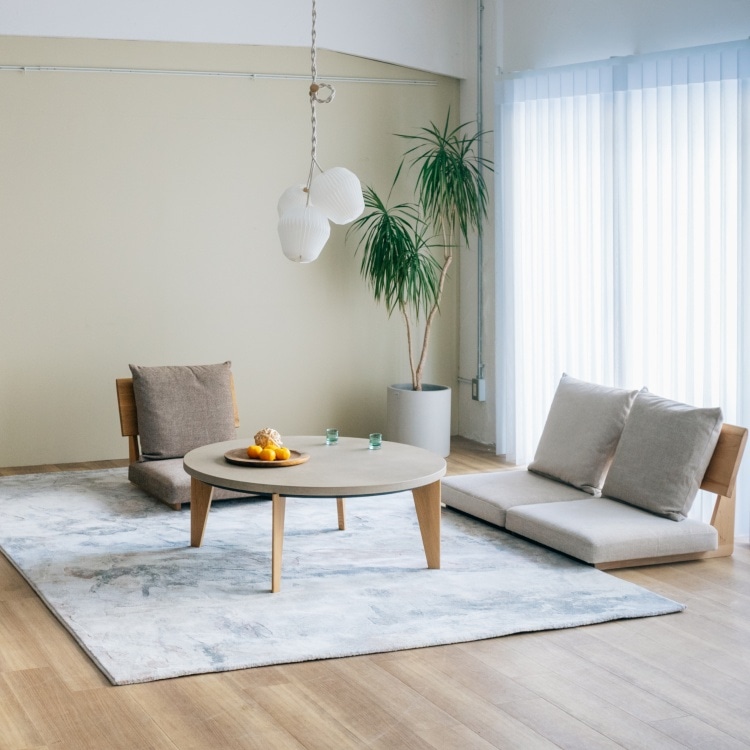 【Quick Delivery対象商品】ノンベ コタツテーブル(幅120×奥行70×高さ38cm　コナラ/天板ベージュ)