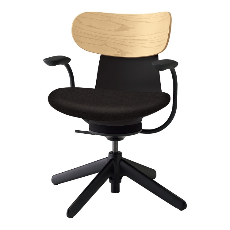 ingLIFE チェア(背合板ホワイトアッシュ 肘あり)