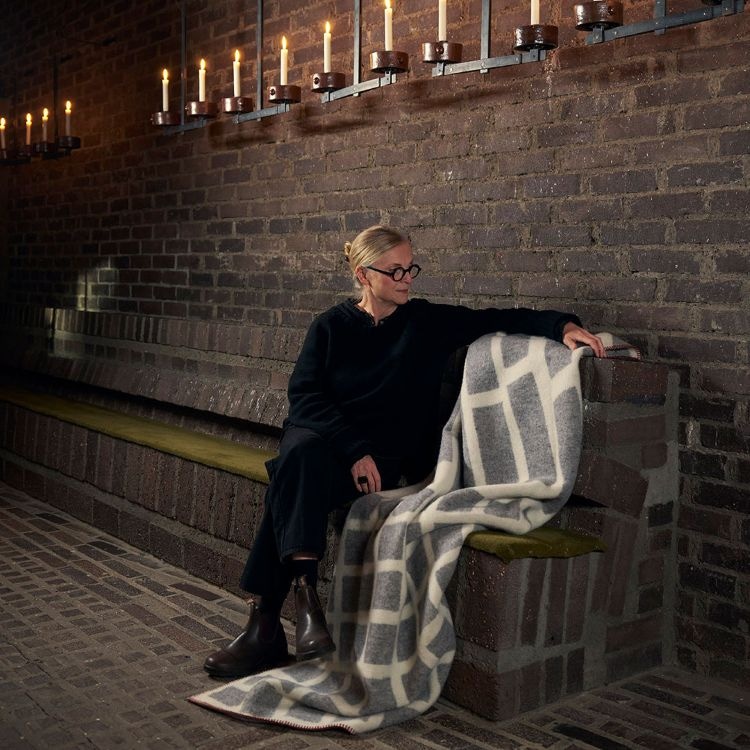 KLIPPAN/クリッパン　ウール　シングルブランケット(St. Petri FLOOR（サンクト・ペトリ フロア）　グレー)