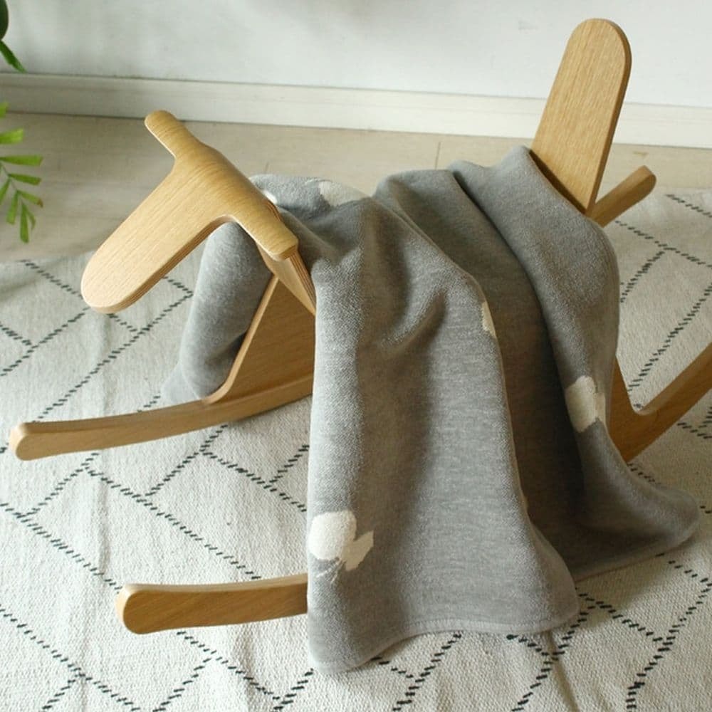 クリッパン シュニールコットン ミニブランケット(CHOUCHO/ グレー)