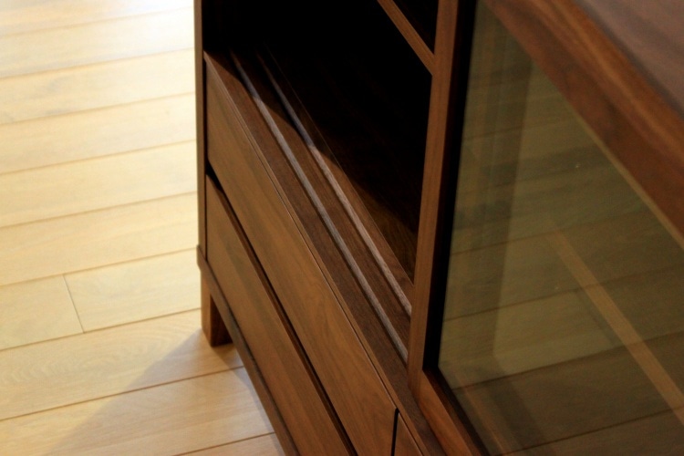 カノ カップボード 115(ウォールナット)