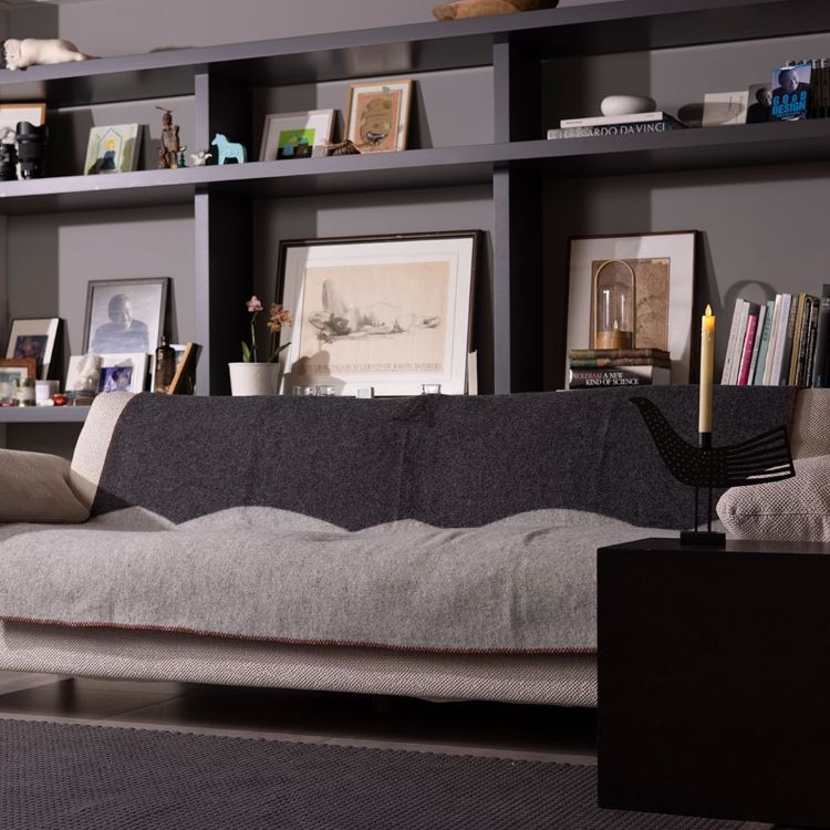 KLIPPAN/クリッパン ウール シングルブランケット(St. Petri FACADE(サンクト・ペトリ ファサード) グレー)