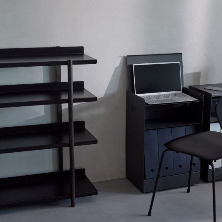 マージ シェルフ　ブラック(4段 / オイル塗装)