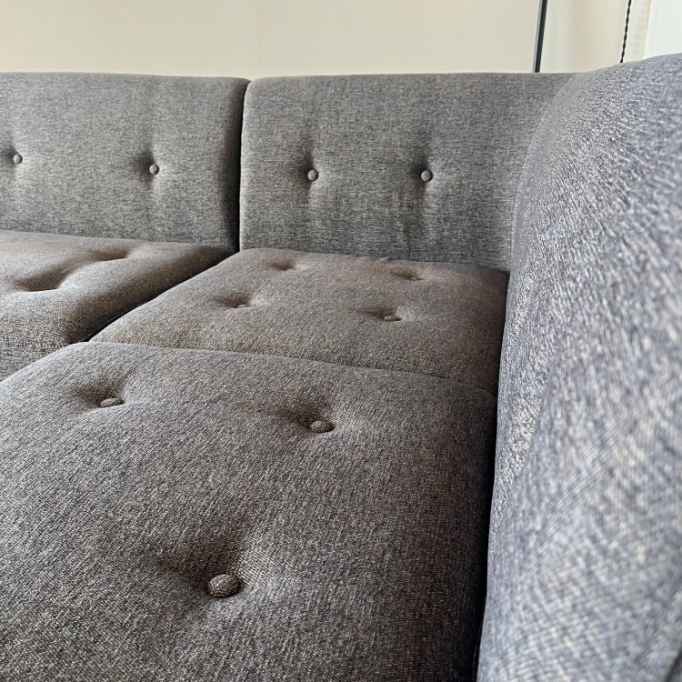 グレス II LDソファ セット グレー【OUTLET】(2人掛けアームレス（L）＋2人掛け片肘（左肘）)