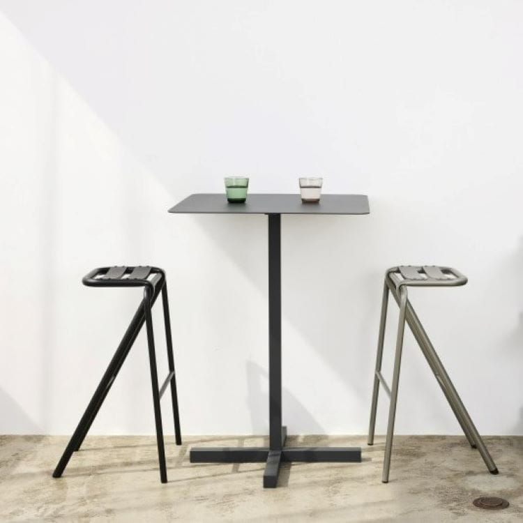 ソリッド スチール ハイダイナーテーブル