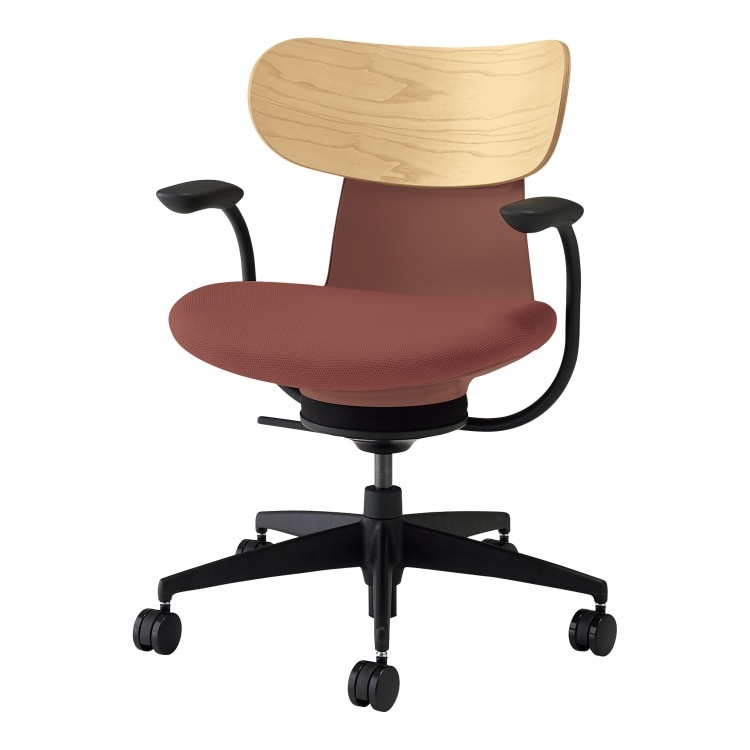 ingLIFE チェア(背合板ホワイトアッシュ 肘あり)