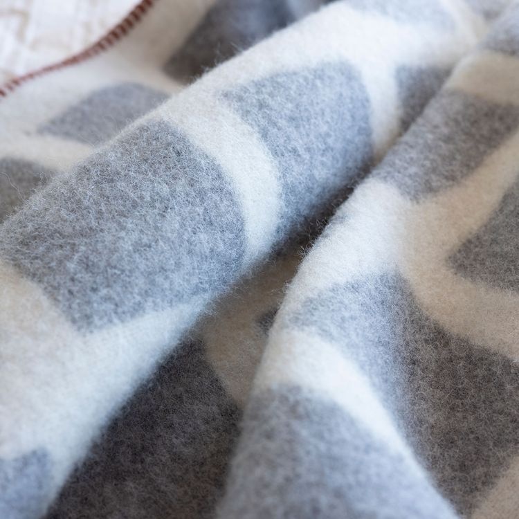 KLIPPAN/クリッパン　ウール　シングルブランケット(St. Petri FLOOR（サンクト・ペトリ フロア）　グレー)