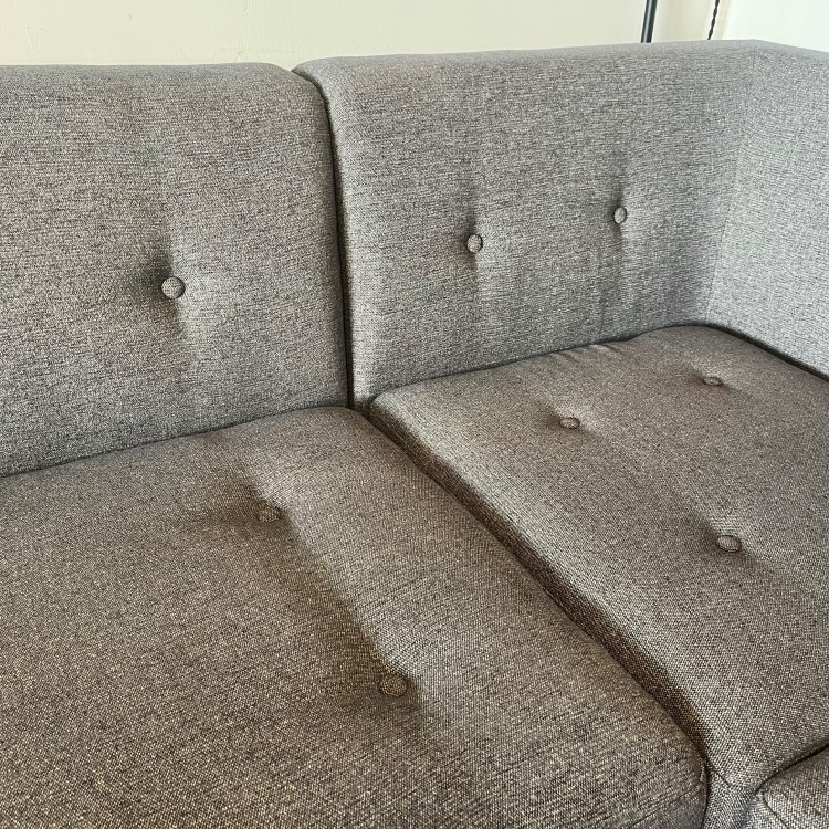 グレス II LDソファ セット グレー【OUTLET】(2人掛けアームレス（L）＋2人掛け片肘（左肘）)