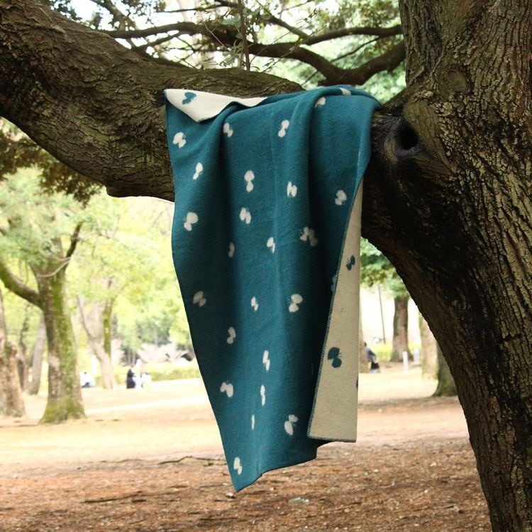 KLIPPAN/クリッパン ウール シングルブランケット(CHOUCHO ブルーグリーン)