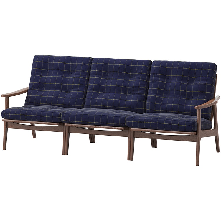 マルニ60プラス ワイドハイバック 3シーター　(ウォールナット)