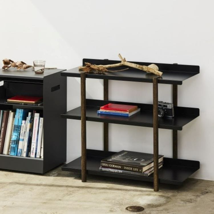 マージ シェルフ ブラック(3段 / オイル塗装)