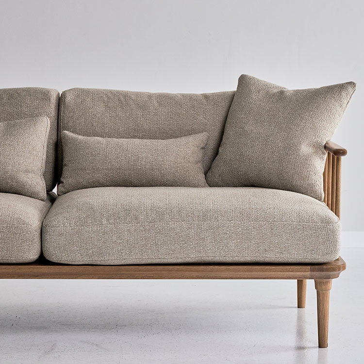 フーバ ソファ 棚付(3人掛け)