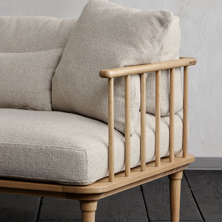 フーバ ソファ 棚付(3人掛け)