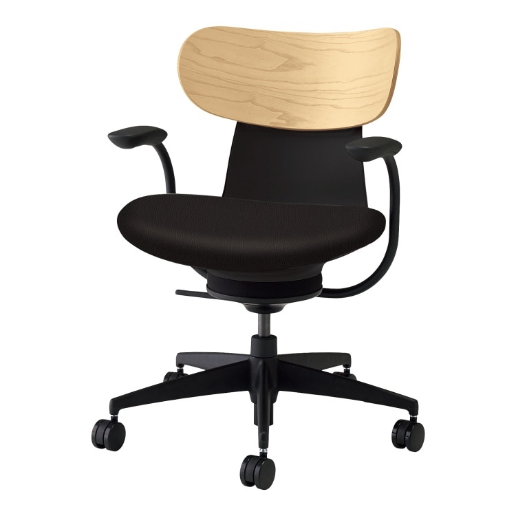 ingLIFE チェア(背合板ホワイトアッシュ 肘あり)