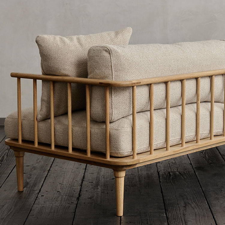 フーバ ソファ 棚付(3人掛け)