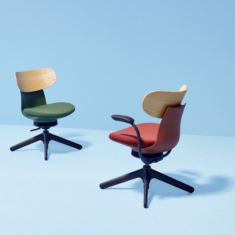 ingLIFE チェア(背合板ホワイトアッシュ 肘あり)