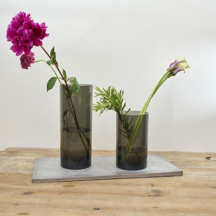 割れない花瓶／PVシリンダー(グレー)