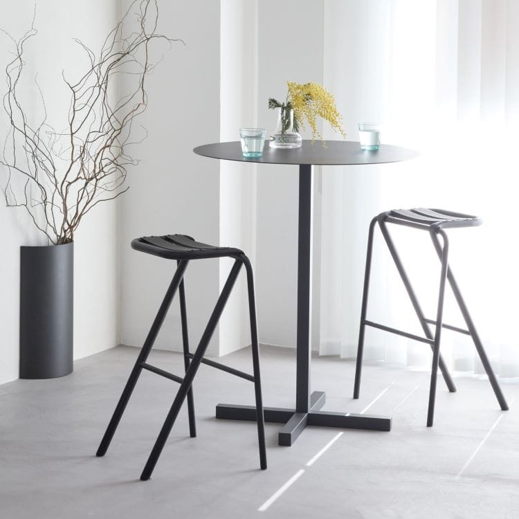 ソリッド スチール ハイダイナーテーブル