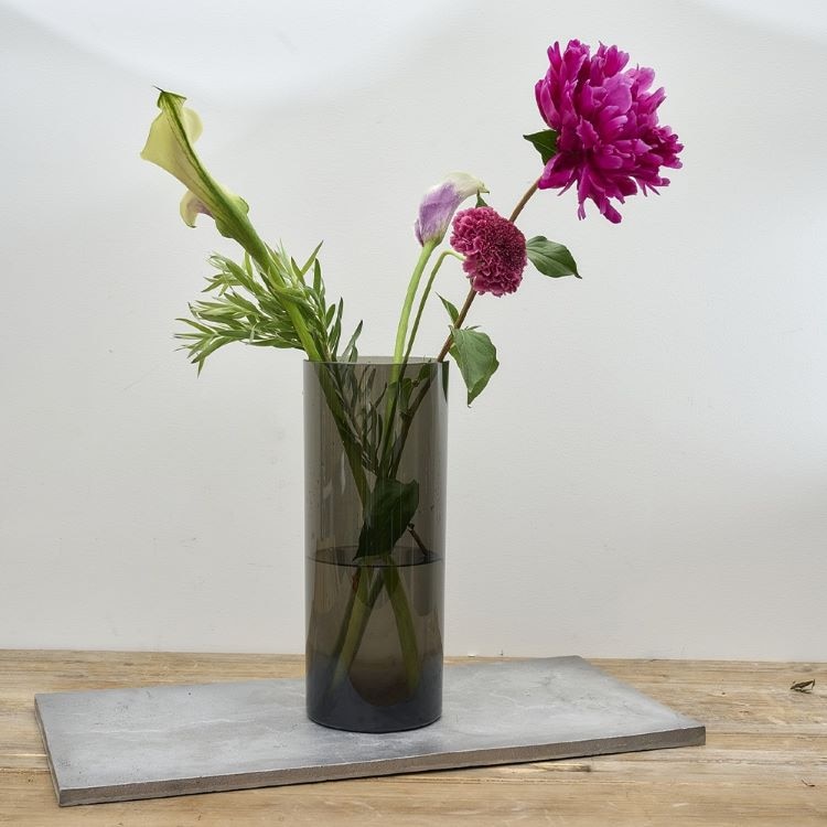 割れない花瓶／PVシリンダー(グレー)