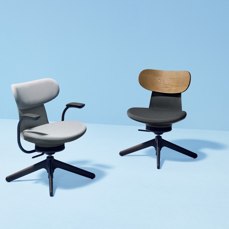 ingLIFE チェア(背合板ミディアムアッシュ　肘あり)