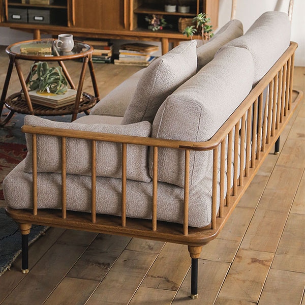 フーバ ソファ 棚付(3人掛け)