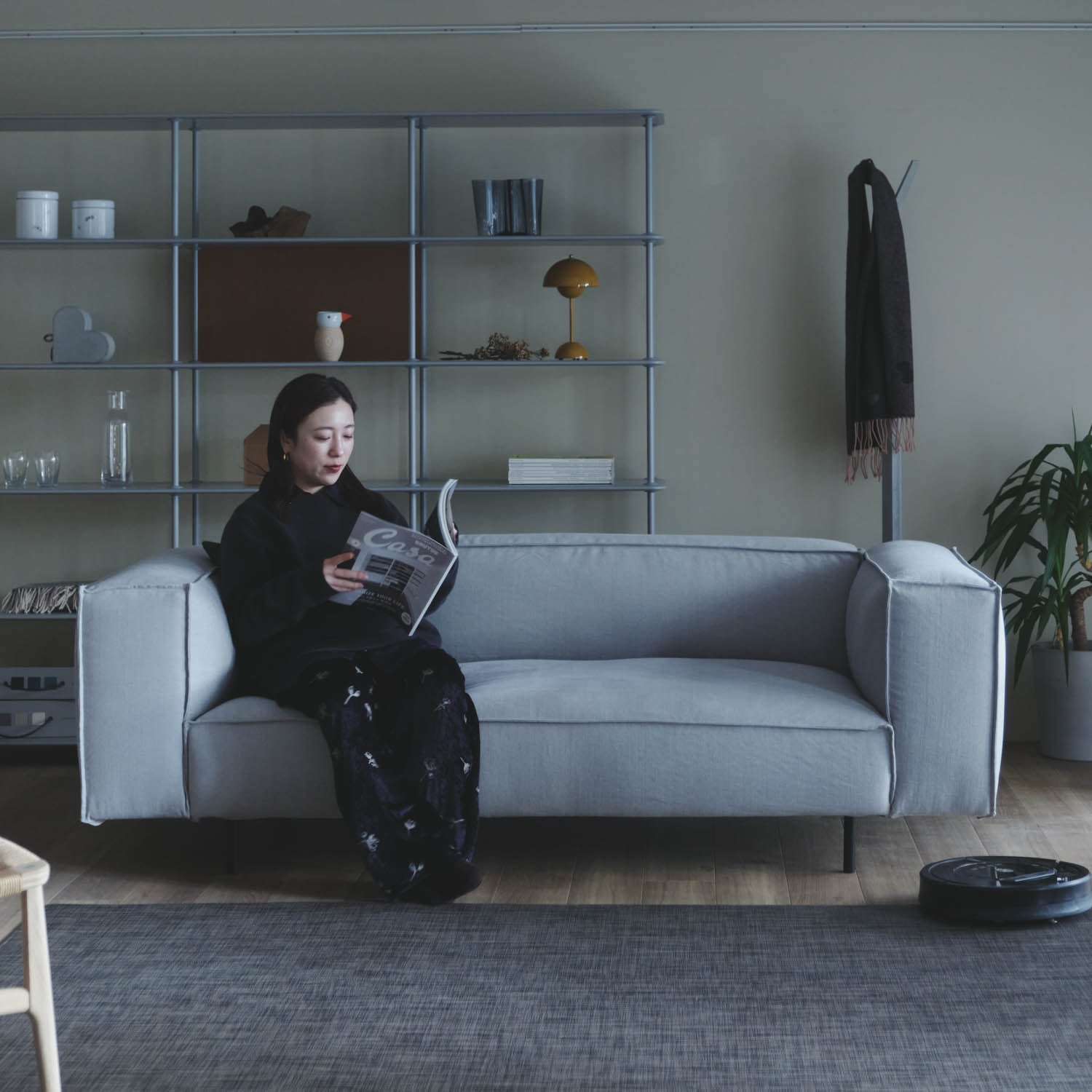 マニ レッグ ソファ　【OUTLET】(2.5P [ハイアーム] (張地：LINARA 312) )