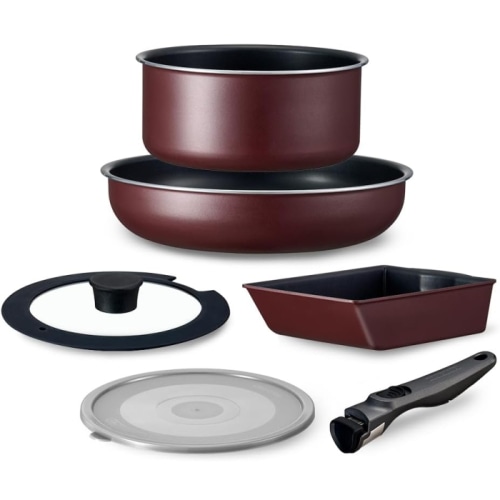 DIAMOND COAT PAN TERA 6点セット IH対応 EHDC-T6S ワインレッド