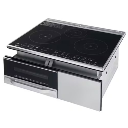 3口ビルトインIHクッキングヒーター 200V IHC-B3201-B ブラック (IH調理器)