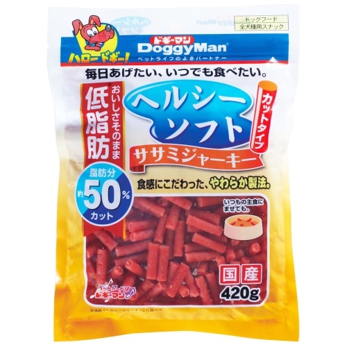 ドギーマン ヘルシーソフトササミジャーキーカット [420g]