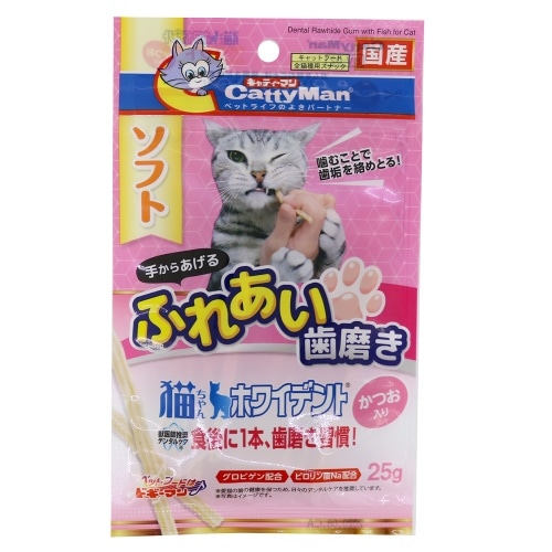 ドギーマン 猫ちゃんホワイデントかつお入り [25g]