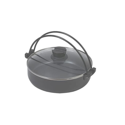 HB-5857 おうち御膳 ふっ素樹脂加工 IH対応 ガラス蓋付 すきやき鍋 26cm