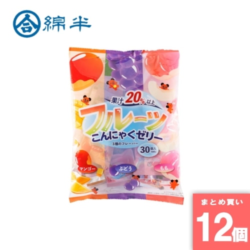 [取寄10][まとめ買い]【12個セット】フルーツこんにゃくゼリー 30個入り [4589458495997]