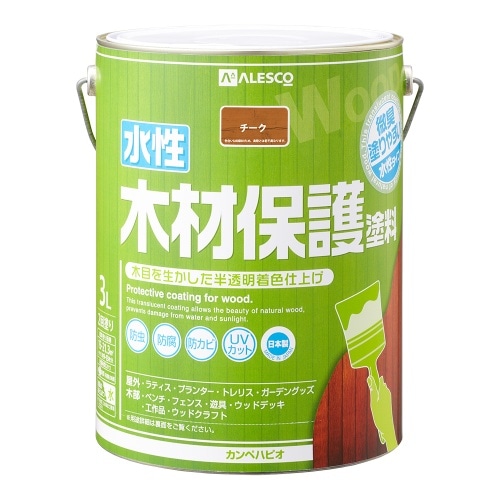 水性木材保護 3L チーク