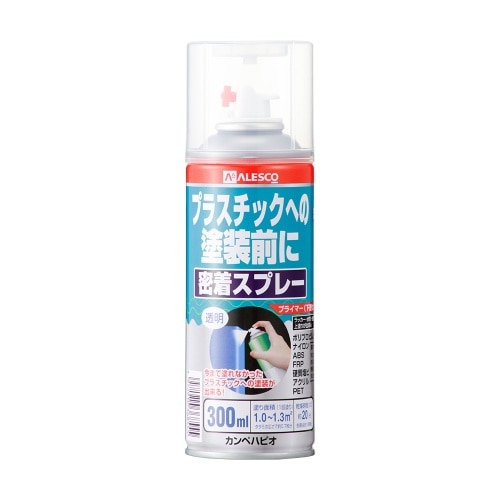 カンペ プラスチック用密着スプレー 300ml とうめい