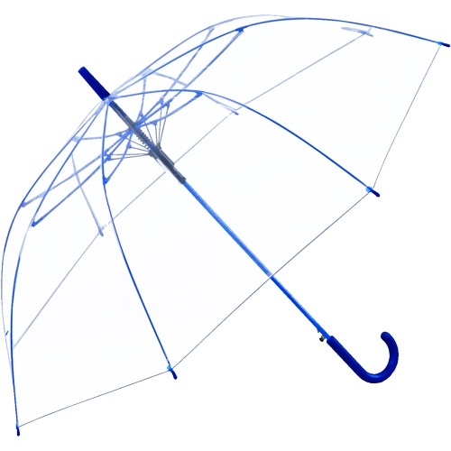 [取寄10]カラフルビニール傘65cm ブルー ブルー [1本][4947051229850]