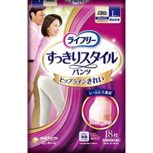 ライフリー スッキリスタイルパンツ ピンク L 18枚