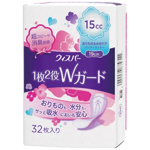 [取寄10]ウィスパーおりもの＆水分ケア15CC32枚 [32枚][4902430874311]