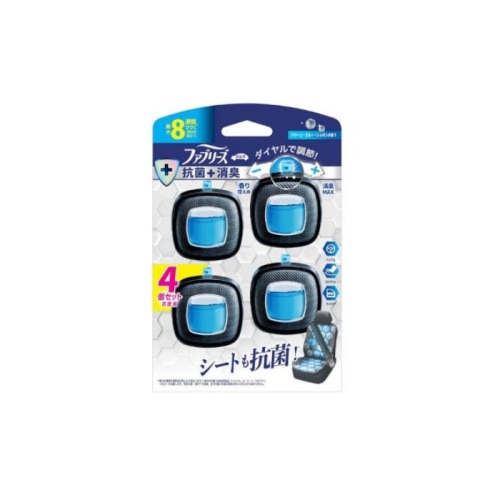 ファブリーズイージークリップ 抗菌エキスパート クリーン･ブルー･シャボン 4個パック